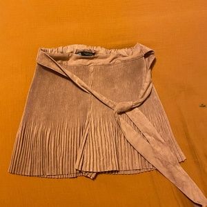 Pink Fabric Shorts ZARA